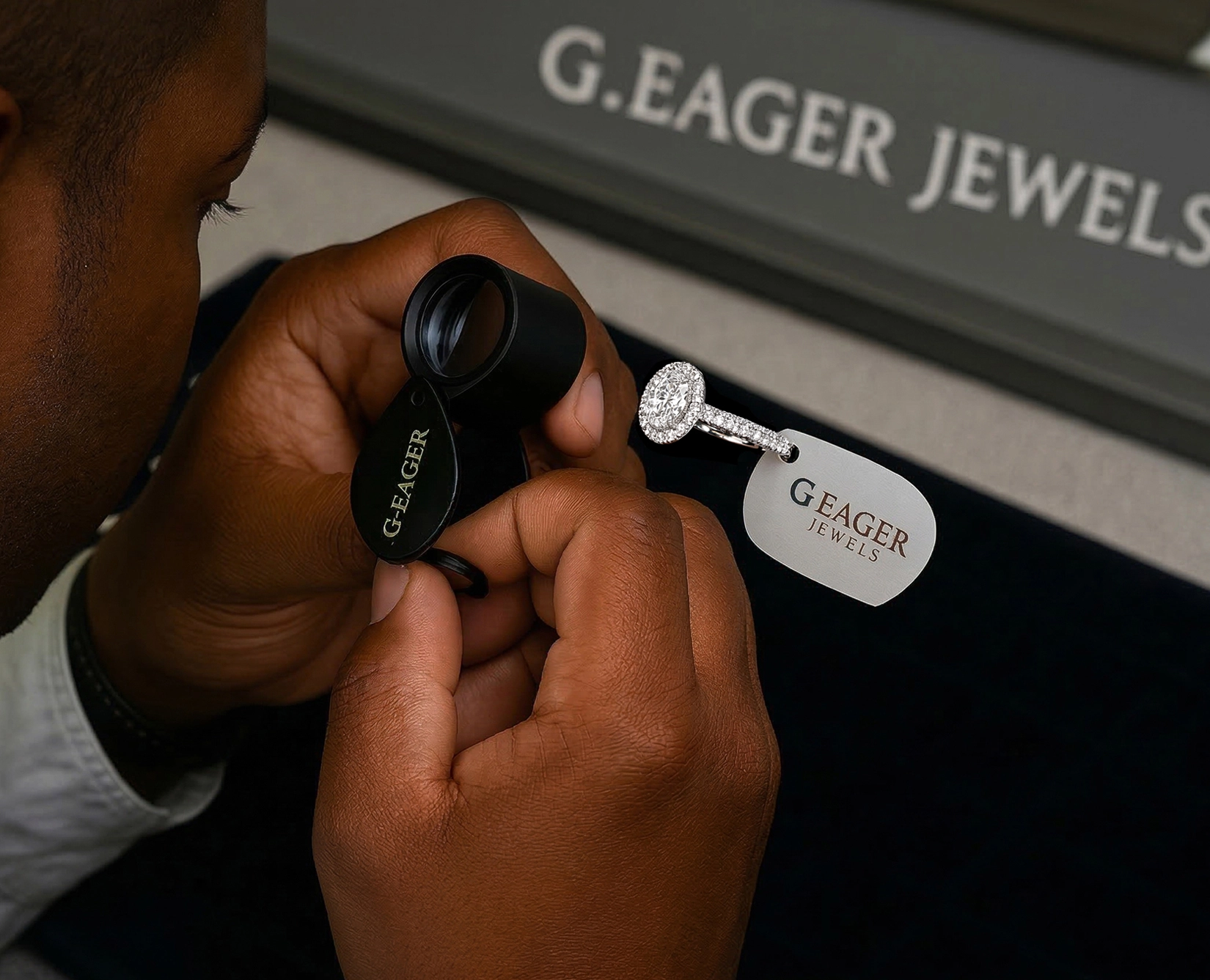 Natural earth-mined diamonds used in G.Eager Jewels online products